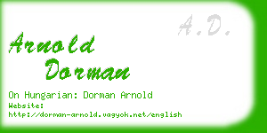 arnold dorman business card